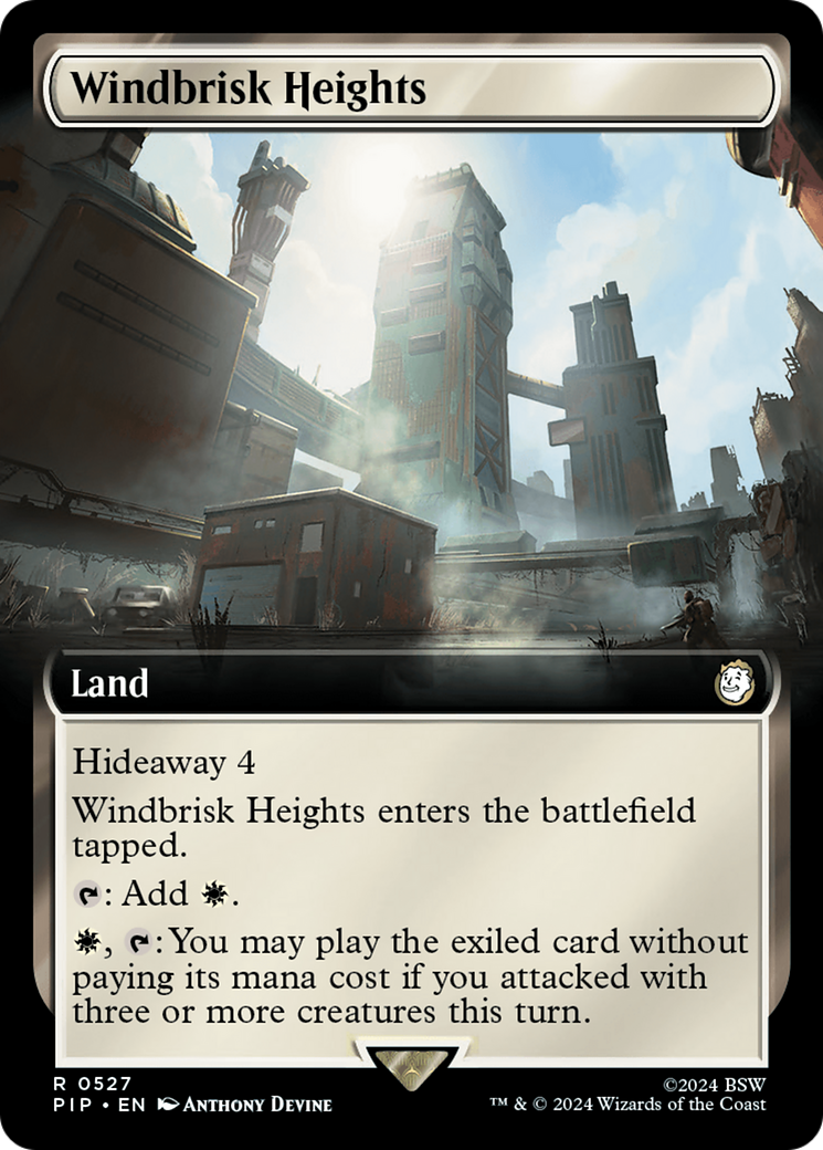 Windbrisk Heights (PIP-527) [Fallout] (Extended Art) Foil MTG Single Wizards of the Coast