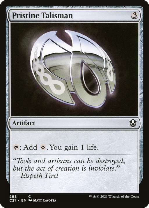 Pristine Talisman (C21-258) [Commander 2021] MTG Single Wizards of the Coast