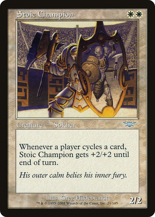Stoic Champion (LGN-021) [Legions] Foil MTG Single Wizards of the Coast