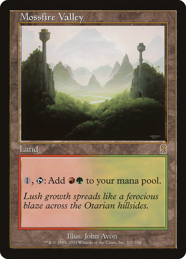 Mossfire Valley (ODY-321) [Odyssey] MTG Single Wizards of the Coast