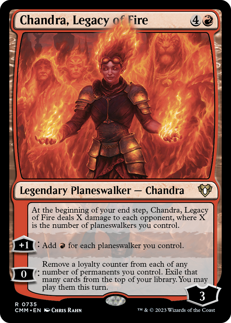 Chandra, Legacy of Fire (CMM-735) [Commander Masters] MTG Single Wizards of the Coast
