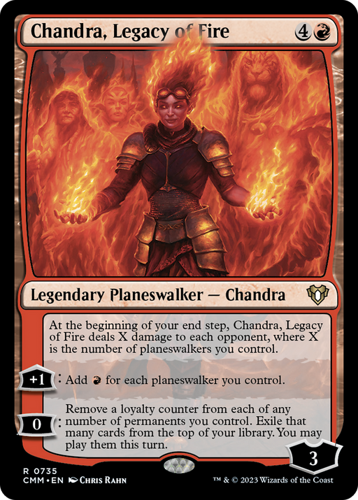 Chandra, Legacy of Fire (CMM-735) [Commander Masters] MTG Single Wizards of the Coast