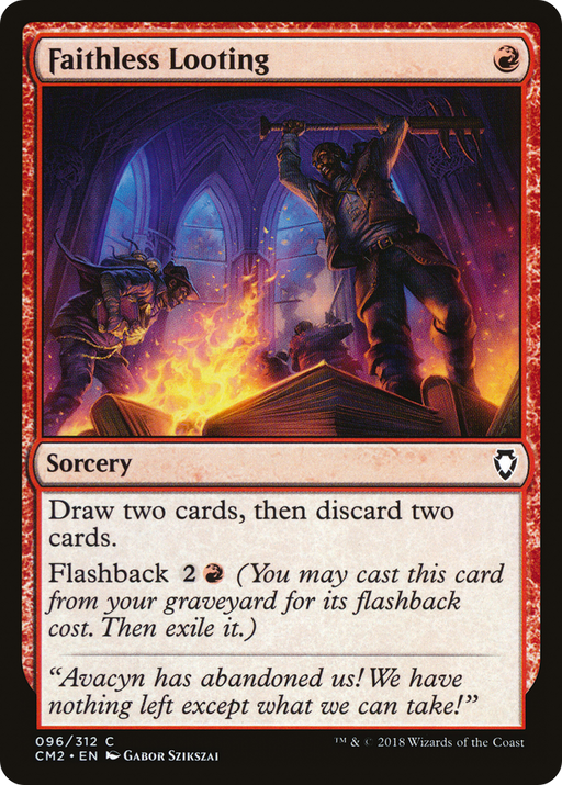 Faithless Looting (CM2-096) [Commander Anthology Volume II] MTG Single Wizards of the Coast