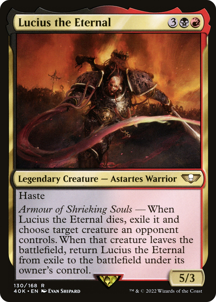 Lucius the Eternal (40K-130) [Warhammer 40,000 Commander] MTG Single Wizards of the Coast