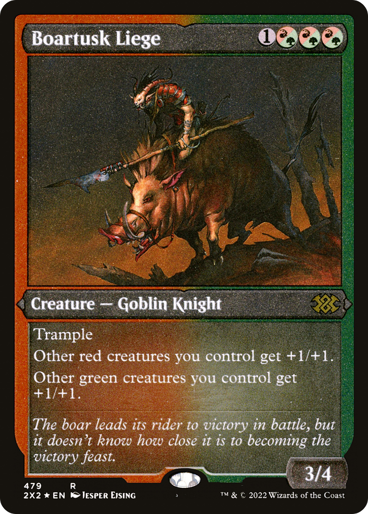 Boartusk Liege (Foil Etched) (2X2-479) [Double Masters 2022] Foil MTG Single Wizards of the Coast