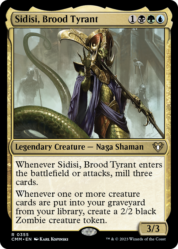 Sidisi, Brood Tyrant (CMM-355) [Commander Masters] Foil MTG Single Wizards of the Coast