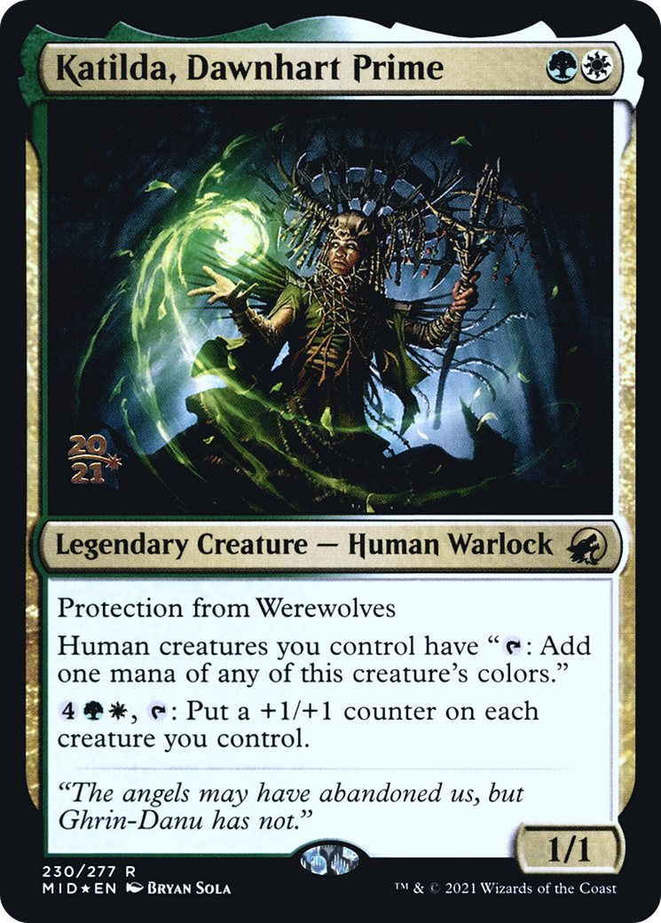 Katilda, Dawnhart Prime (PRE-230) [Innistrad: Midnight Hunt Promos] Foil MTG Single Wizards of the Coast