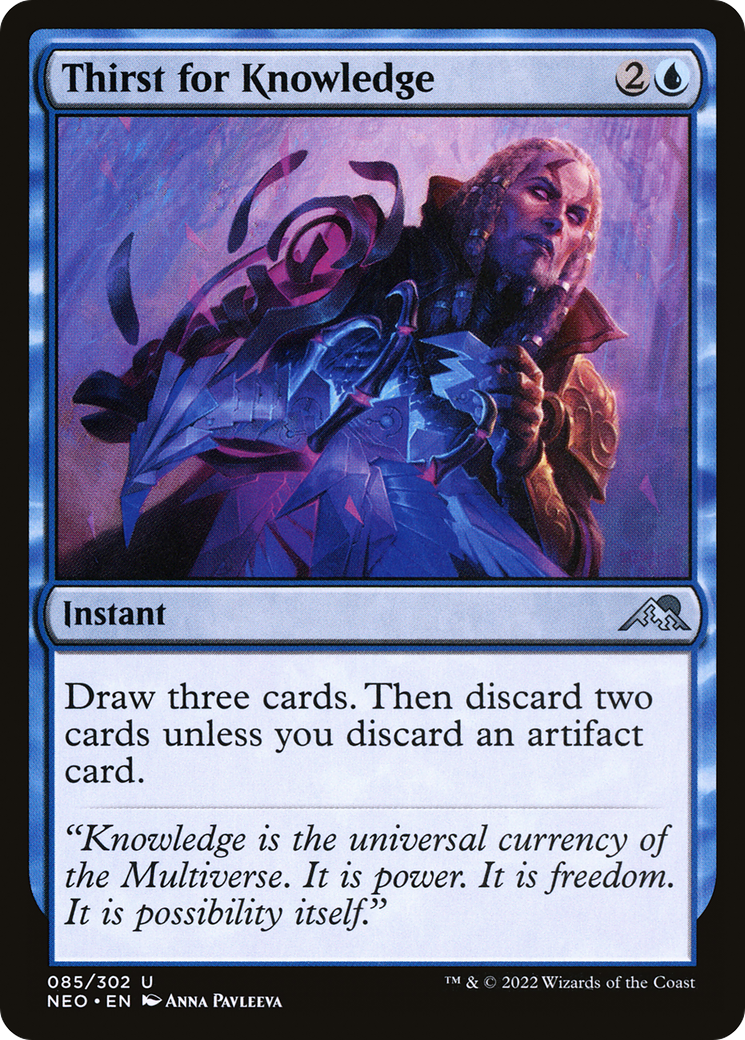 Thirst for Knowledge (NEO-085) [Kamigawa: Neon Dynasty] MTG Single Wizards of the Coast