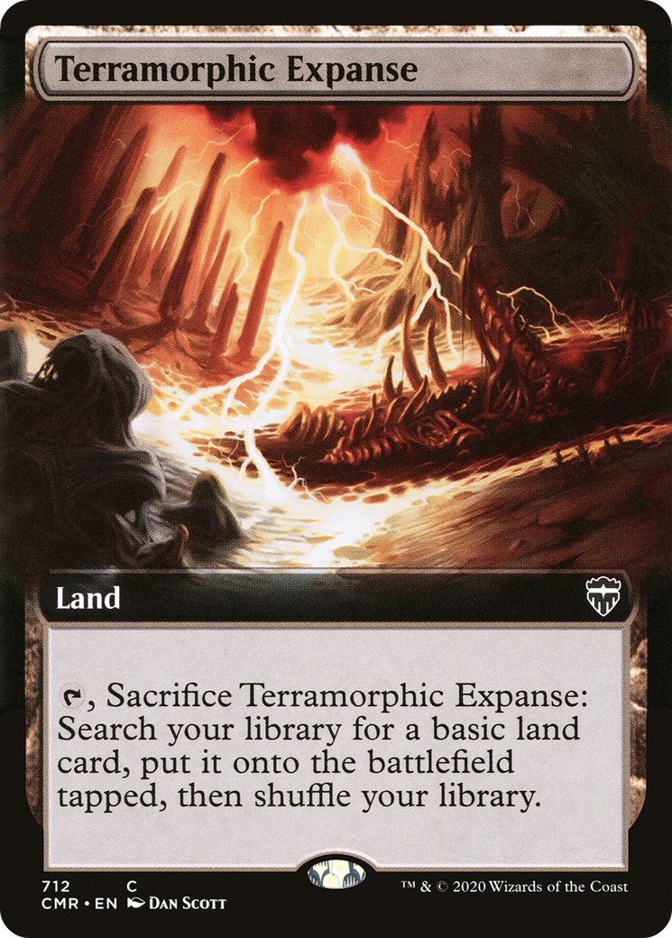 Terramorphic Expanse (CMR-712) [Commander Legends] (Extended Art) MTG Single Wizards of the Coast