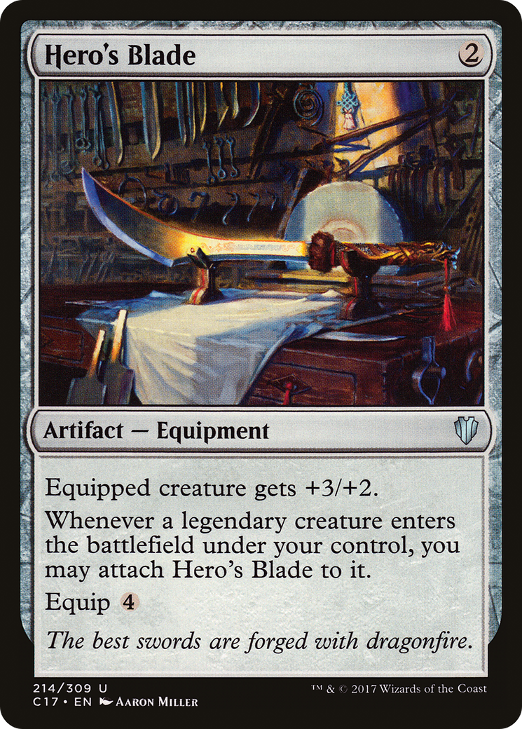 Hero's Blade (C17-214) [Commander 2017] MTG Single Wizards of the Coast