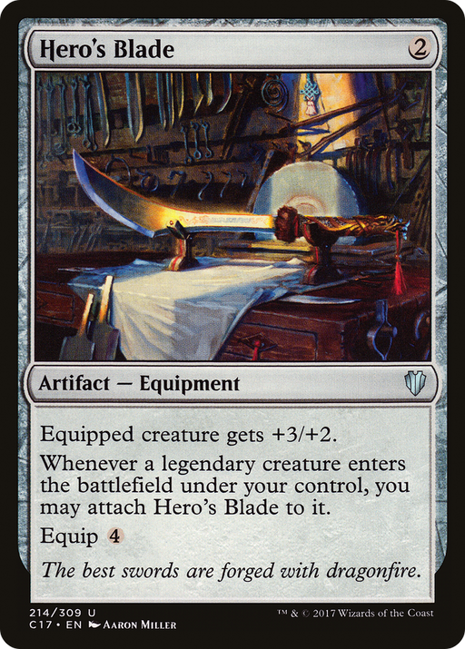 Hero's Blade (C17-214) [Commander 2017] MTG Single Wizards of the Coast