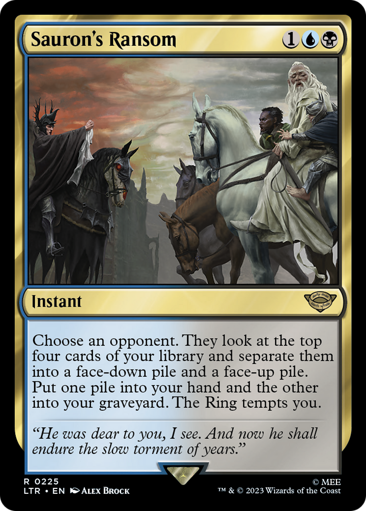 Sauron's Ransom (LTR-225) [The Lord of the Rings: Tales of Middle-earth] MTG Single Wizards of the Coast