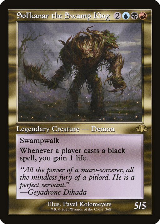 Sol'kanar the Swamp King (DMR-368) [Dominaria Remastered] Foil MTG Single Wizards of the Coast