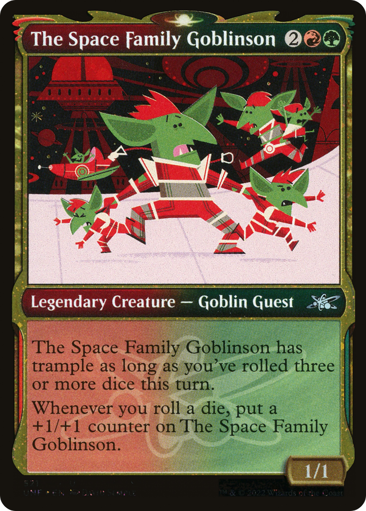 The Space Family Goblinson (Galaxy Foil) (UNF-521) [Unfinity] (Showcase) Foil MTG Single Wizards of the Coast