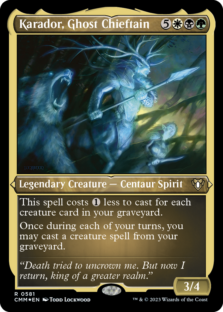 Karador, Ghost Chieftain (CMM-581) [Commander Masters] Etched Foil MTG Single Wizards of the Coast
