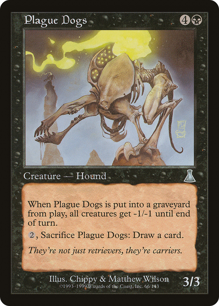 Plague Dogs (UDS-066) [Urza's Destiny] MTG Single Wizards of the Coast