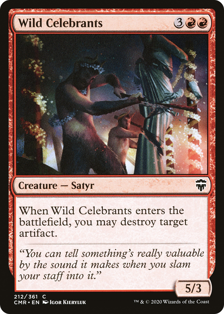 Wild Celebrants (CMR-212) [Commander Legends] Foil MTG Single Wizards of the Coast