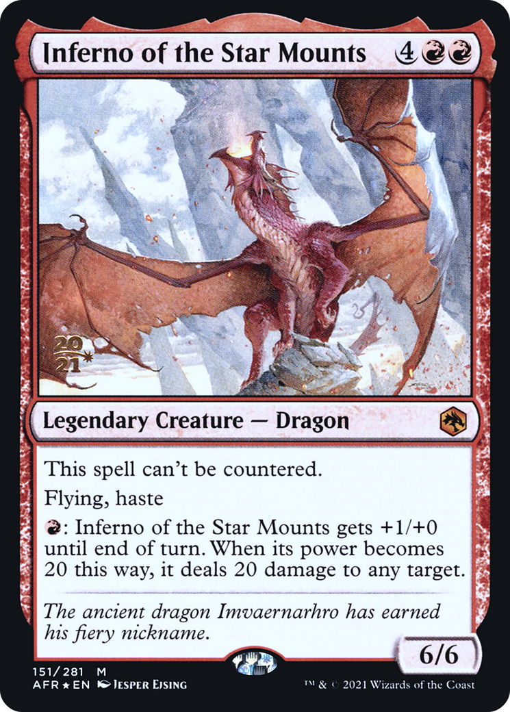 Inferno of the Star Mounts (PRE-151) [Adventures in the Forgotten Realms Promos] Foil MTG Single Wizards of the Coast