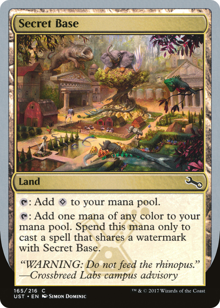 Secret Base (E) (UST-165) [Unstable] Foil MTG Single Wizards of the Coast