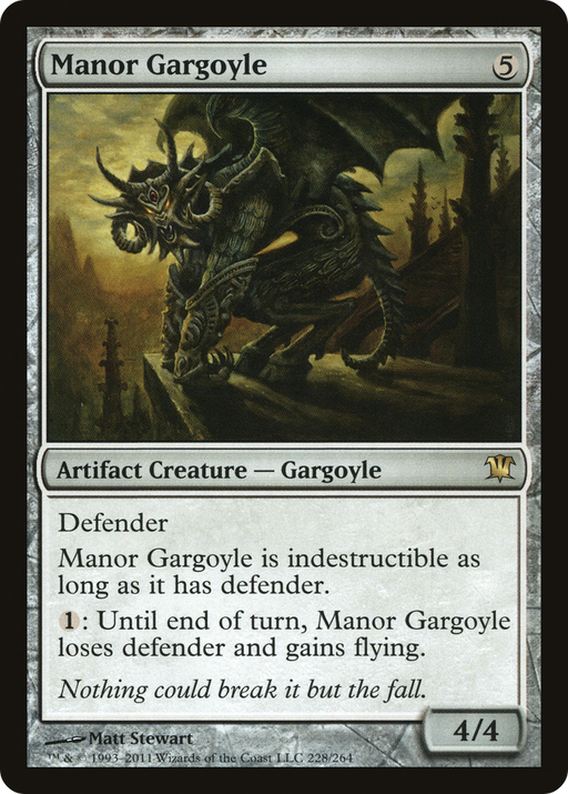 Manor Gargoyle (ISD-228) [Innistrad] MTG Single Wizards of the Coast