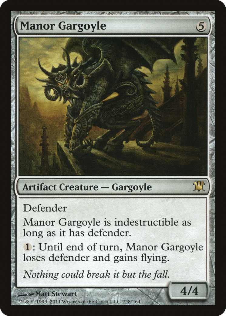 Manor Gargoyle (ISD-228) [Innistrad] Foil MTG Single Wizards of the Coast