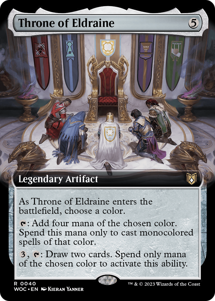 Throne of Eldraine (WOC-040) [Wilds of Eldraine Commander] (Extended Art) MTG Single Wizards of the Coast