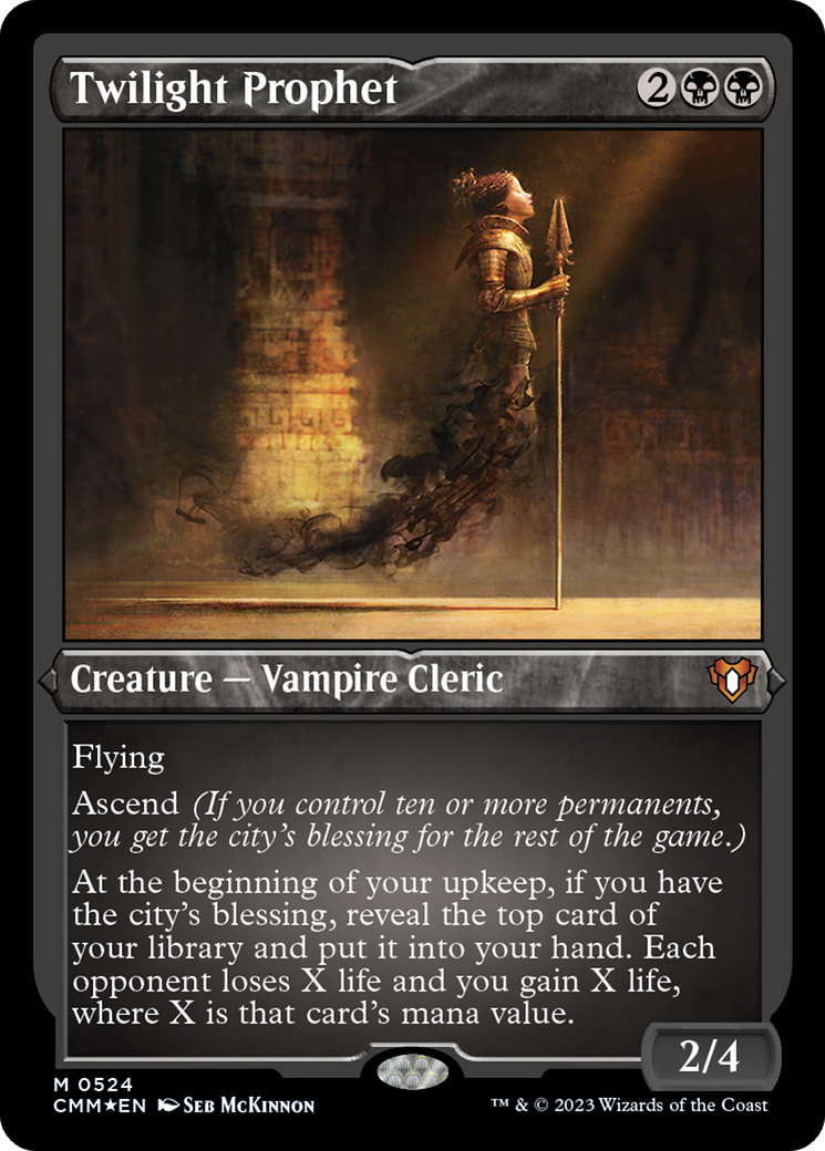 Twilight Prophet (CMM-524) [Commander Masters] Etched Foil MTG Single Wizards of the Coast