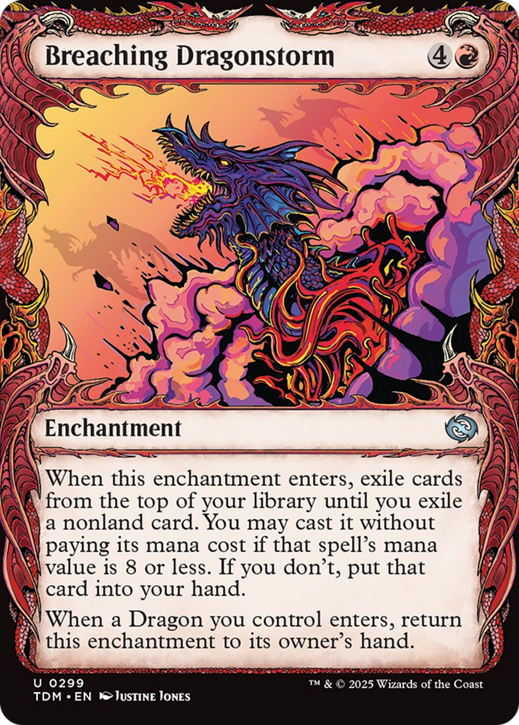Breaching Dragonstorm (TDM-299) [Tarkir: Dragonstorm] (Showcase) MTG Single Wizards of the Coast