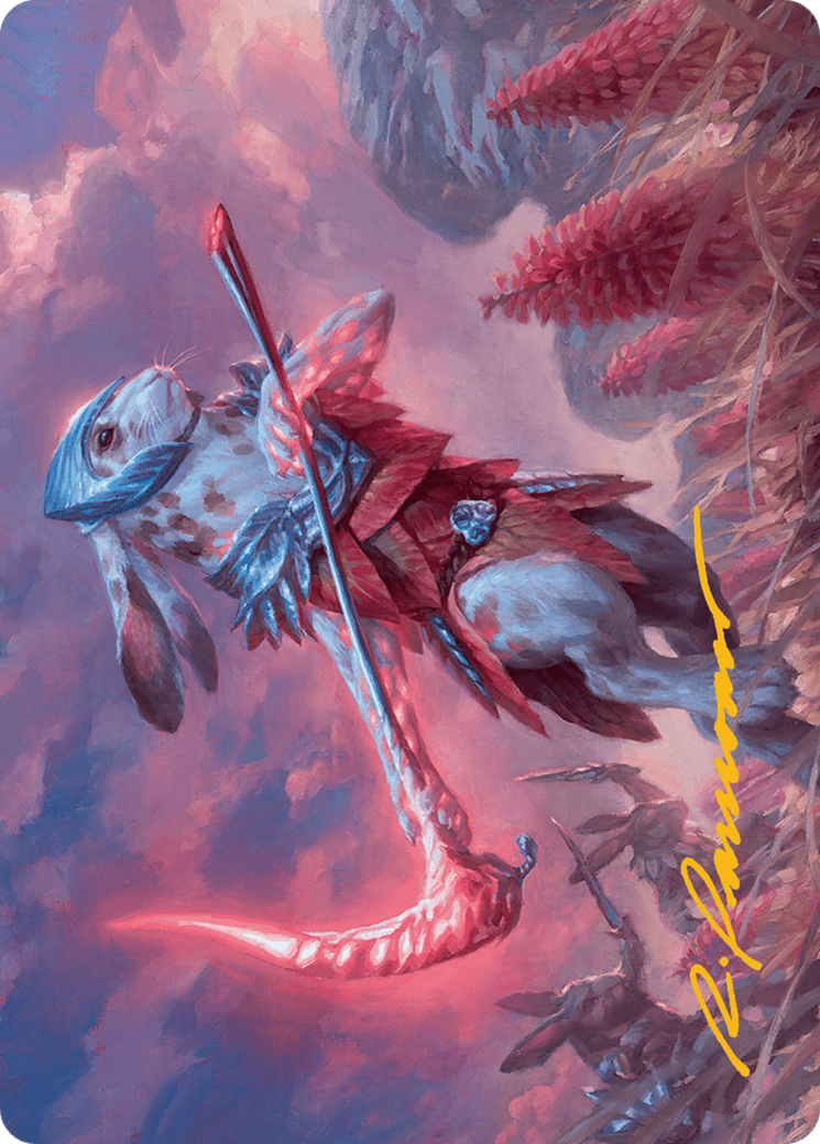 Baylen, the Haymaker Art Card (Gold-Stamped Signature) [Art Series] Bloomburrow MTG Single Magic: The Gathering