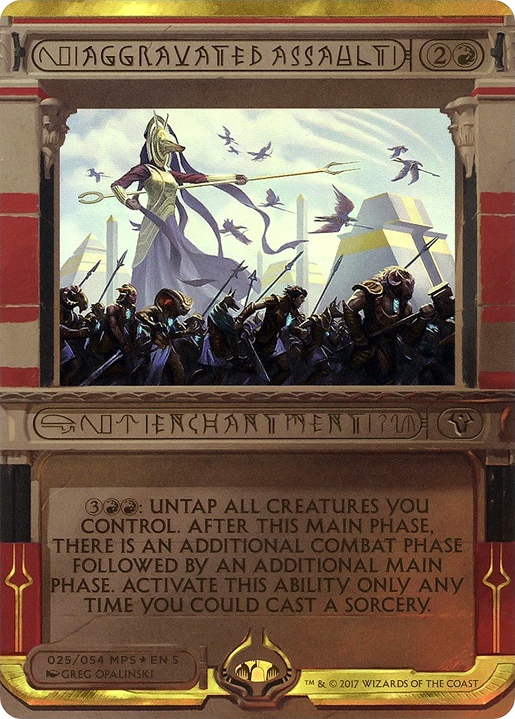 Aggravated Assault (MPS2-025) [Amonkhet Invocations] (Borderless) Foil MTG Single Wizards of the Coast