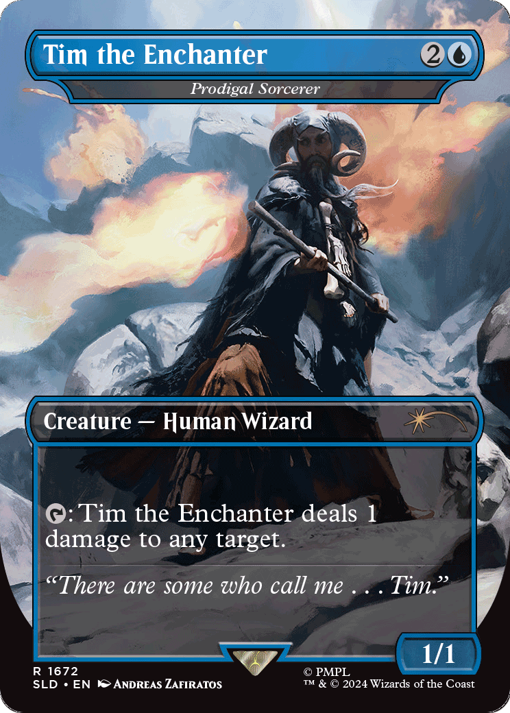 Tim the Enchanter - Prodigal Sorcerer (SLD-1672) [Secret Lair] Drop (Borderless) MTG Single Wizards of the Coast
