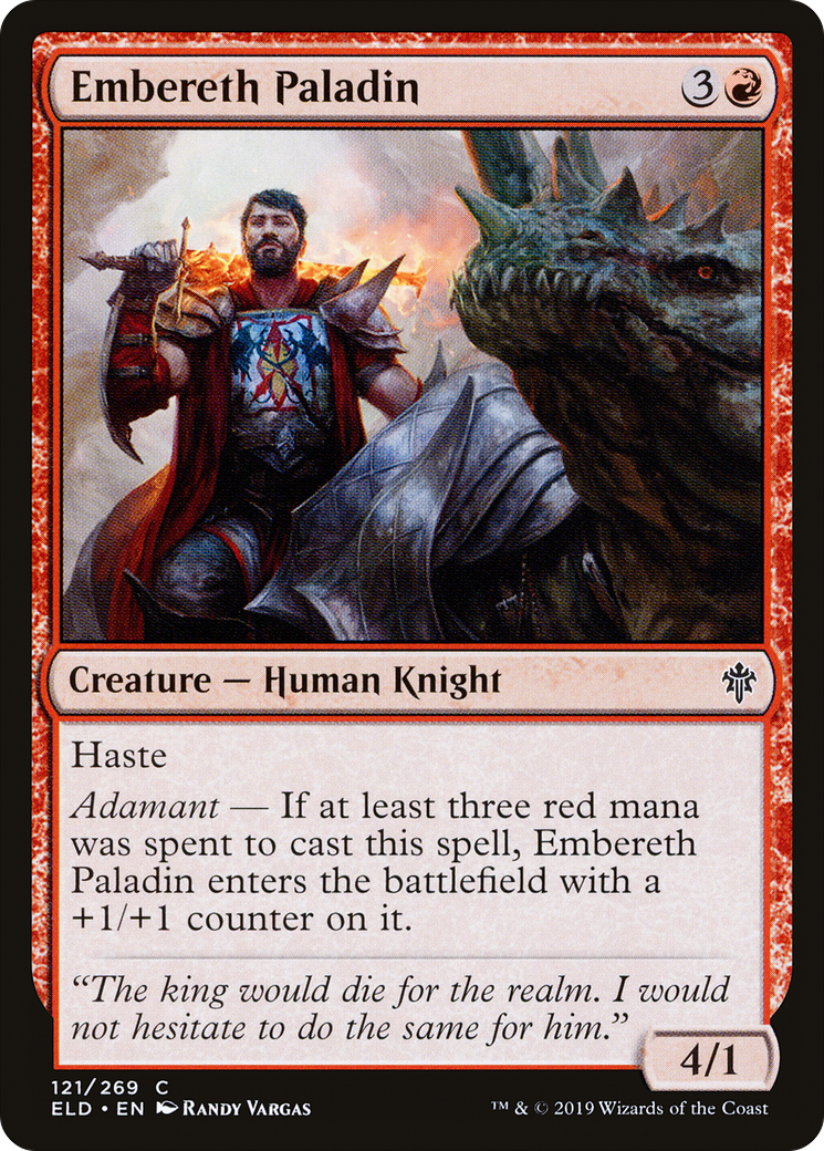 Embereth Paladin (ELD-121) [Throne of Eldraine] Foil MTG Single Wizards of the Coast
