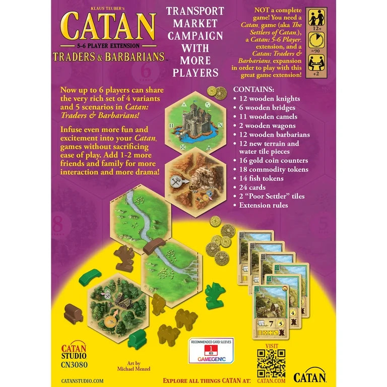 Catan 6th Edition (2025): Traders & Barbarians Expansion Board Games Catan Studios