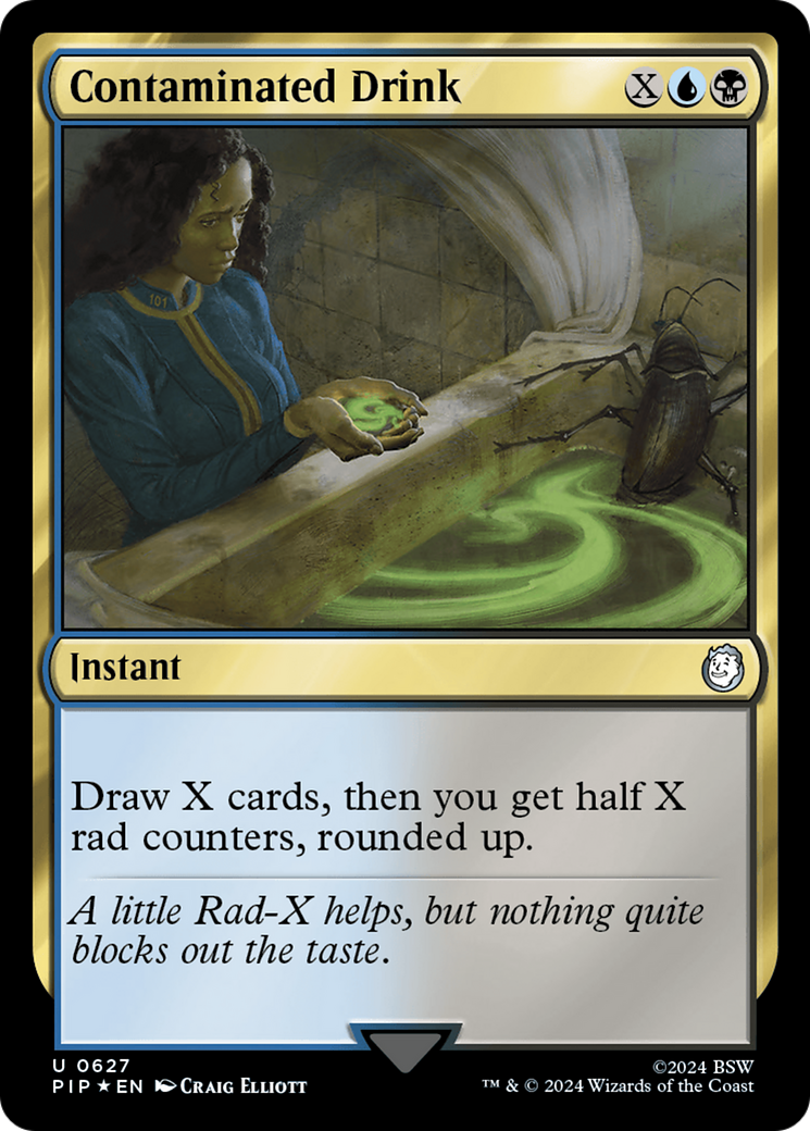 Contaminated Drink (Surge Foil) (PIP-627) [Fallout] Foil MTG Single Wizards of the Coast