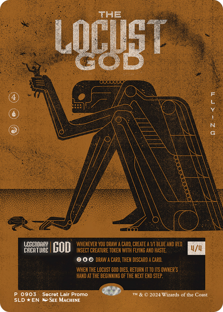 The Locust God (SLD-903) [Secret Lair] Drop (Borderless) Foil MTG Single Wizards of the Coast