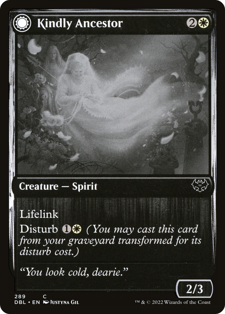 Kindly Ancestor (DBL-289) [Innistrad: Double Feature] Foil MTG Single Wizards of the Coast