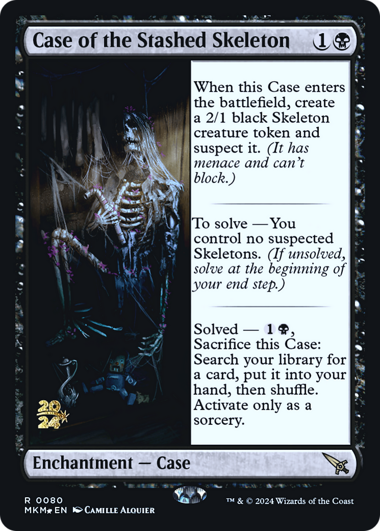 Case of the Stashed Skeleton (PRE-080) [Murders at Karlov Manor Promos] Foil MTG Single Wizards of the Coast