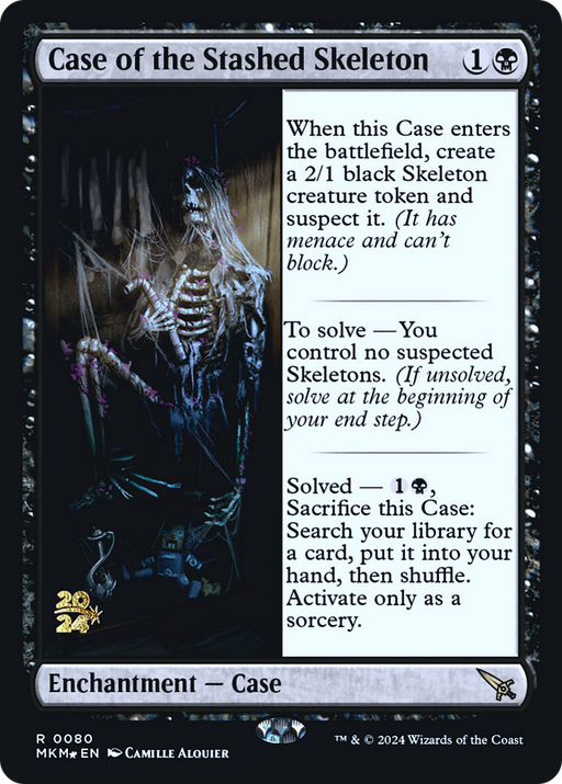 Case of the Stashed Skeleton (PRE-080) [Murders at Karlov Manor Promos] Foil MTG Single Wizards of the Coast