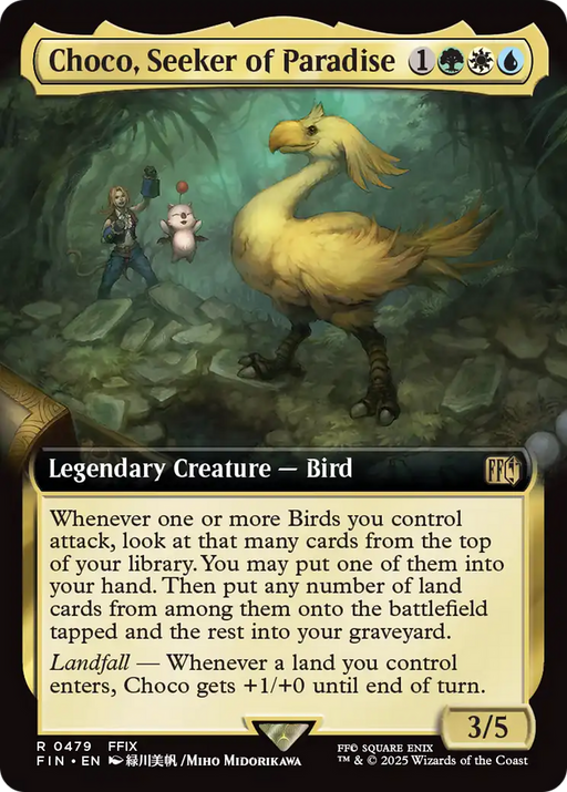 Choco, Seeker of Paradise (FIN-479) [FINAL FANTASY] (Extended Art) MTG Single Wizards of the Coast