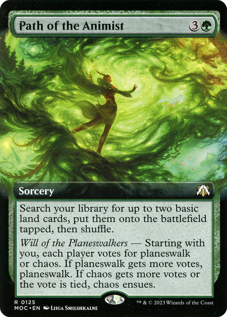 Path of the Animist (MOC-125) [March of the Machine Commander] (Extended Art) MTG Single Wizards of the Coast