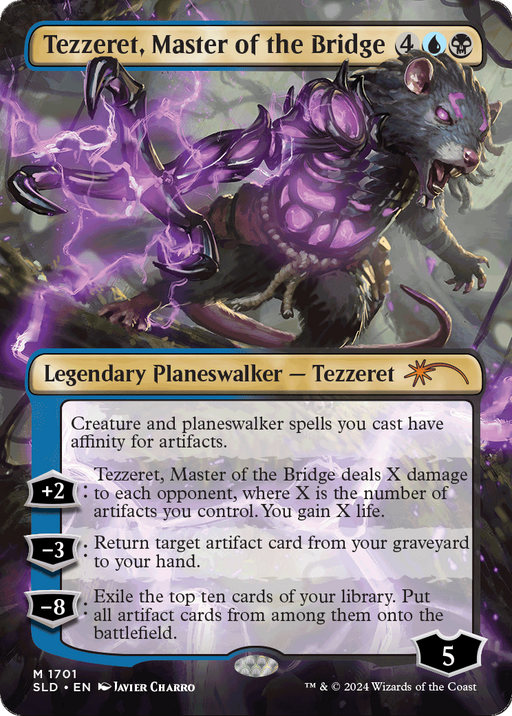 Tezzeret, Master of the Bridge (SLD-1701) [Secret Lair Drop] (Borderless) Foil MTG Single Wizards of the Coast