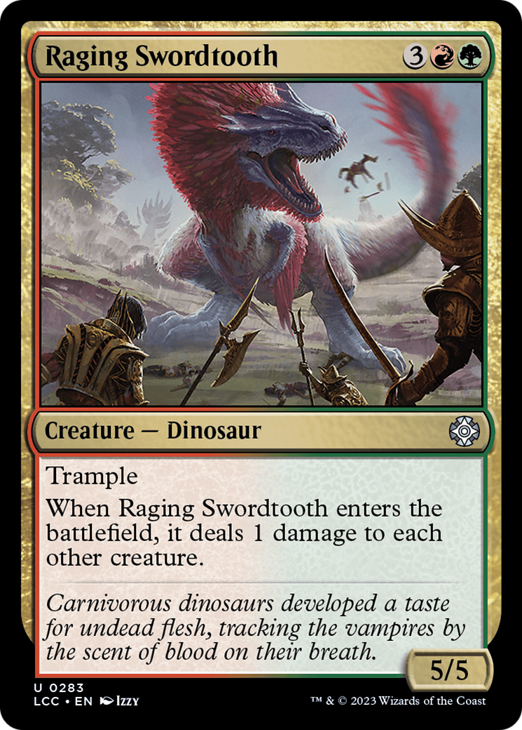 Raging Swordtooth (LCC-283) [The Lost Caverns of Ixalan Commander] MTG Single Wizards of the Coast