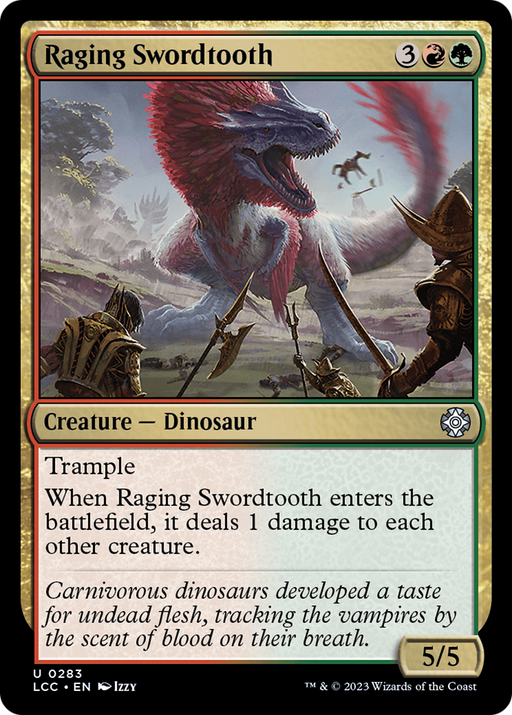 Raging Swordtooth (LCC-283) [The Lost Caverns of Ixalan Commander] MTG Single Wizards of the Coast