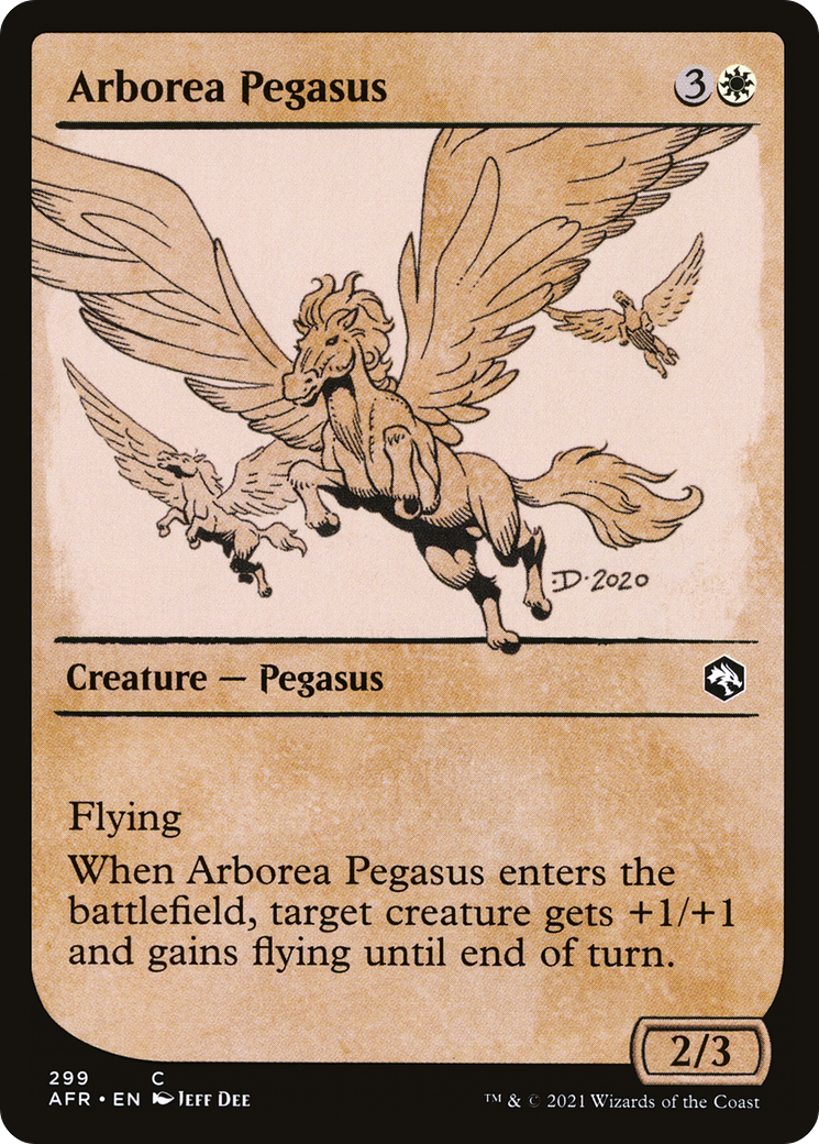 Arborea Pegasus (AFR-299) [Adventures in the Forgotten Realms] (Showcase) Foil MTG Single Wizards of the Coast