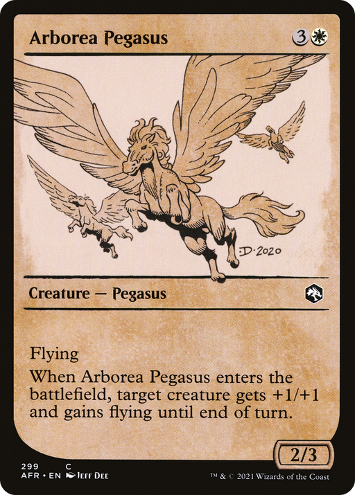 Arborea Pegasus (AFR-299) [Adventures in the Forgotten Realms] (Showcase) Foil MTG Single Wizards of the Coast