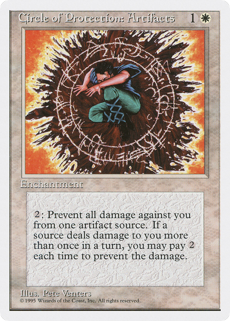 Circle of Protection: Artifacts (4ED-013) [Fourth Edition] MTG Single Wizards of the Coast