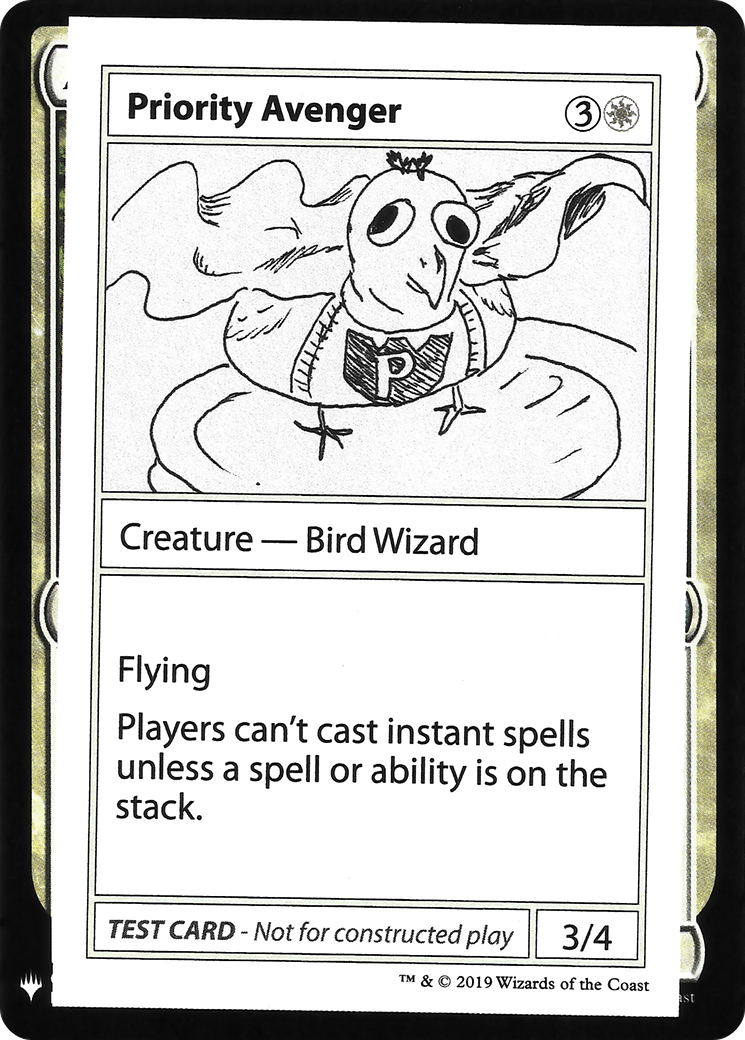 Priority Avenger (CMB1-009) [Mystery Booster] Playtest Cards 2019 MTG Single Wizards of the Coast