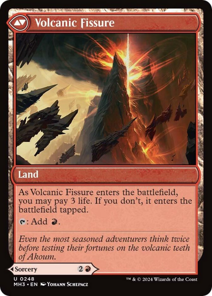 Sundering Eruption // Volcanic Fissure [Modern Horizons 3] MTG Single Magic: The Gathering   