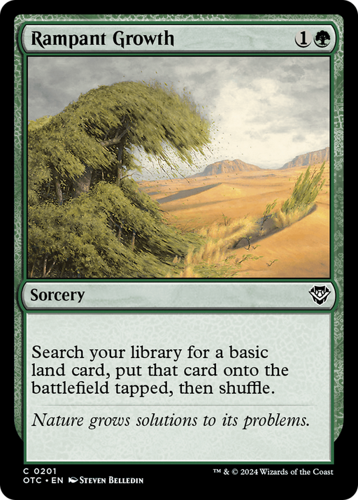 Rampant Growth (OTC-201) [Outlaws of Thunder Junction Commander] MTG Single Wizards of the Coast