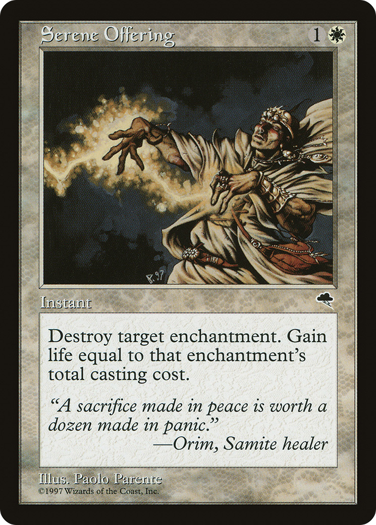 Serene Offering (TMP-040) [Tempest] MTG Single Wizards of the Coast